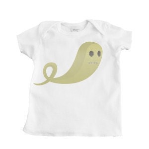 Halloween Baby Ghost Design White T Shirt