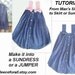 FF20 sewing pattern  RECYCLE A Man's Shirt into a skirt, sundress or jumper (children's size) sewing machine optional - Instant Download