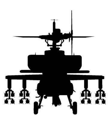 Helicopter decal-Helicopter sticker-Gunship decal-Military decal-Gunship sticker-28 X 28 inches