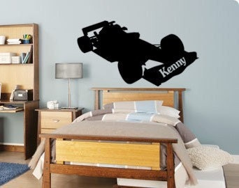 Car decal-race car decal-personalized decal-indy car sticker-vinyl wall decal-15 X 28 inches