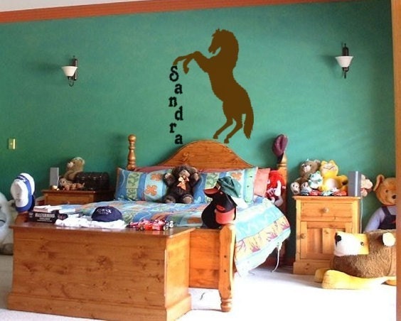 Horse decal-Personalized-Vinyl wall decal-Horse sticker-25 X 36 inches.