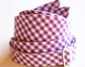 The Beau- men's purple gingham freestyle bow tie- several other shades available