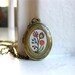 Hand Painted Necklace - Classic Beauty No. 1, Pretty Hand Painted Locket Pendant Necklace