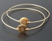 Personalized Bracelet, Custom Initial Bangle Bracelet, Gold, Custom Initial Jewelry, Personalized Jewelry, Gift, Initial Monogram Bracelet