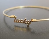 Lucky Charm Bracelet, Lucky Bangle Bracelet, Good Luck Bracelet, Lucky Charm Jewelry, Lucky Jewelry, Gold Lucky Bracelet, Good Luck Jewelry