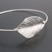 Silver Leaf Bangle Bracelet, Silver Leaf Bracelet, Silver Leaf Jewelry, Real Leaf Charm Bracelet, Silver Jewelry, Nature Inspired Jewelry