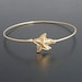 Starfish Bangle Bracelet, Gold, Starfish Bracelet, Starfish Jewelry, Star Fish, Sea Star Charm Bracelet, Beach Jewelry, Beach Themed Jewelry
