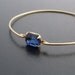 Sapphire Blue Rhinestone Bracelet, Valentina, Blue Rhinestone Jewelry, Blue Rhinestone Bangle, Sapphire Blue Bracelet, Sapphire Blue Jewelry
