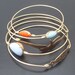 Free as a Bird Stacking Bangle Bracelet Set, Gold, Blue, Coral, Bangle Stack, Bangle Set, Free Bird, Bracelet Stack, Fly High Freebird