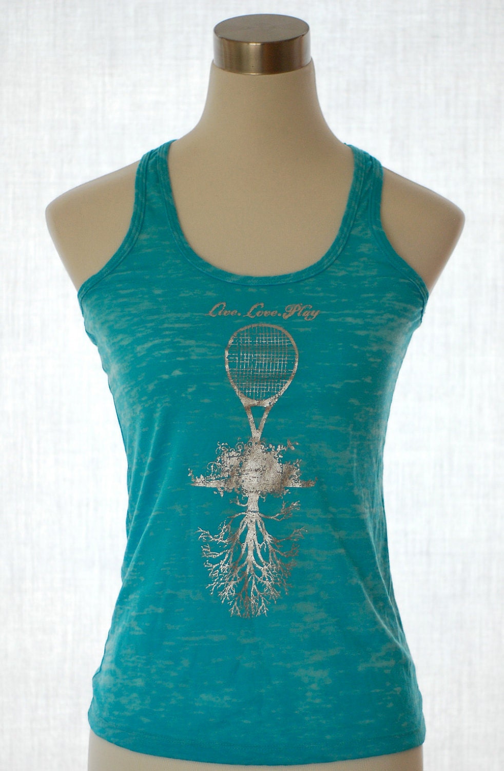Live. Love. Play Burnout Racerback Tank