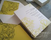 Wedding Invitation - Vintage Peony (((Featured in The Knot))) Available as DIY