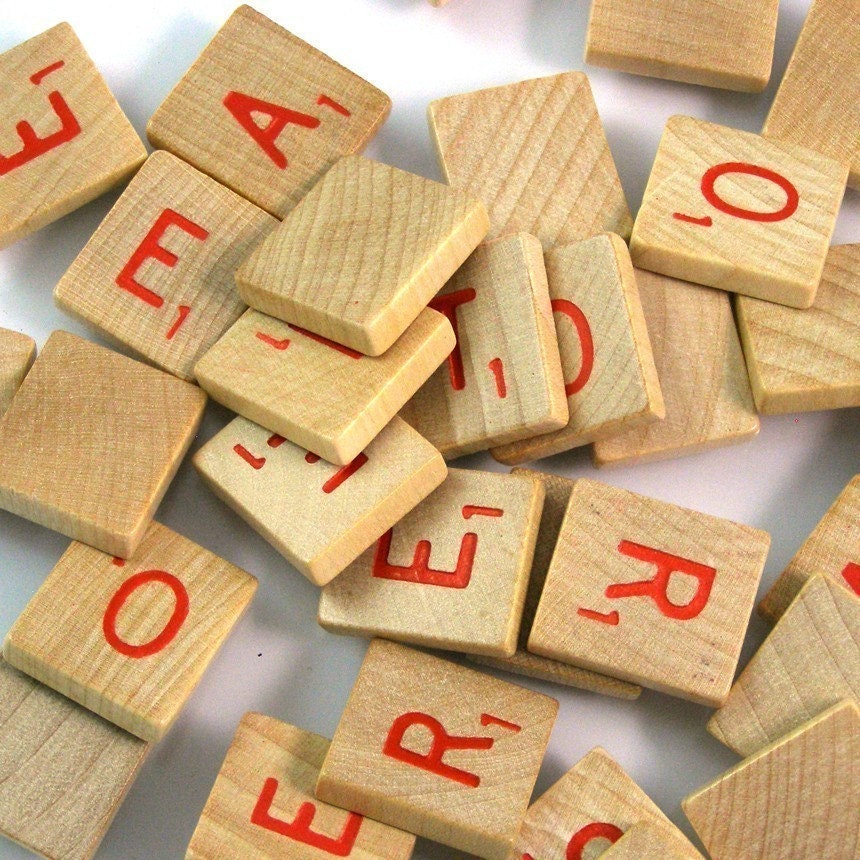 Red Scrabble Letters - Bulk Lot of 20