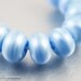 Capri Blue Shimmer Lampwork Glass Spacer Beads, Pixie Dust, Handmade
