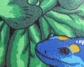 Tropical Gecko and Friends, Handmade Coastal Decor Pillow