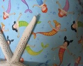 Mermaids Pillow Handmade Coastal Decor for Girl's Room