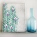 Distressed Peacock Feathers on Canvas - optional sizing