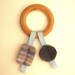 Wood Teething Ring, Natural Maple and Felted Wool