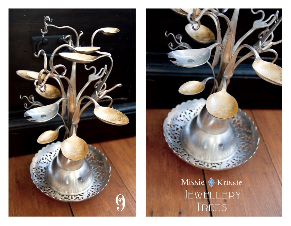 Jewellery Tree No.9... Original Recycled Silverware Stunning, Please Have A Look