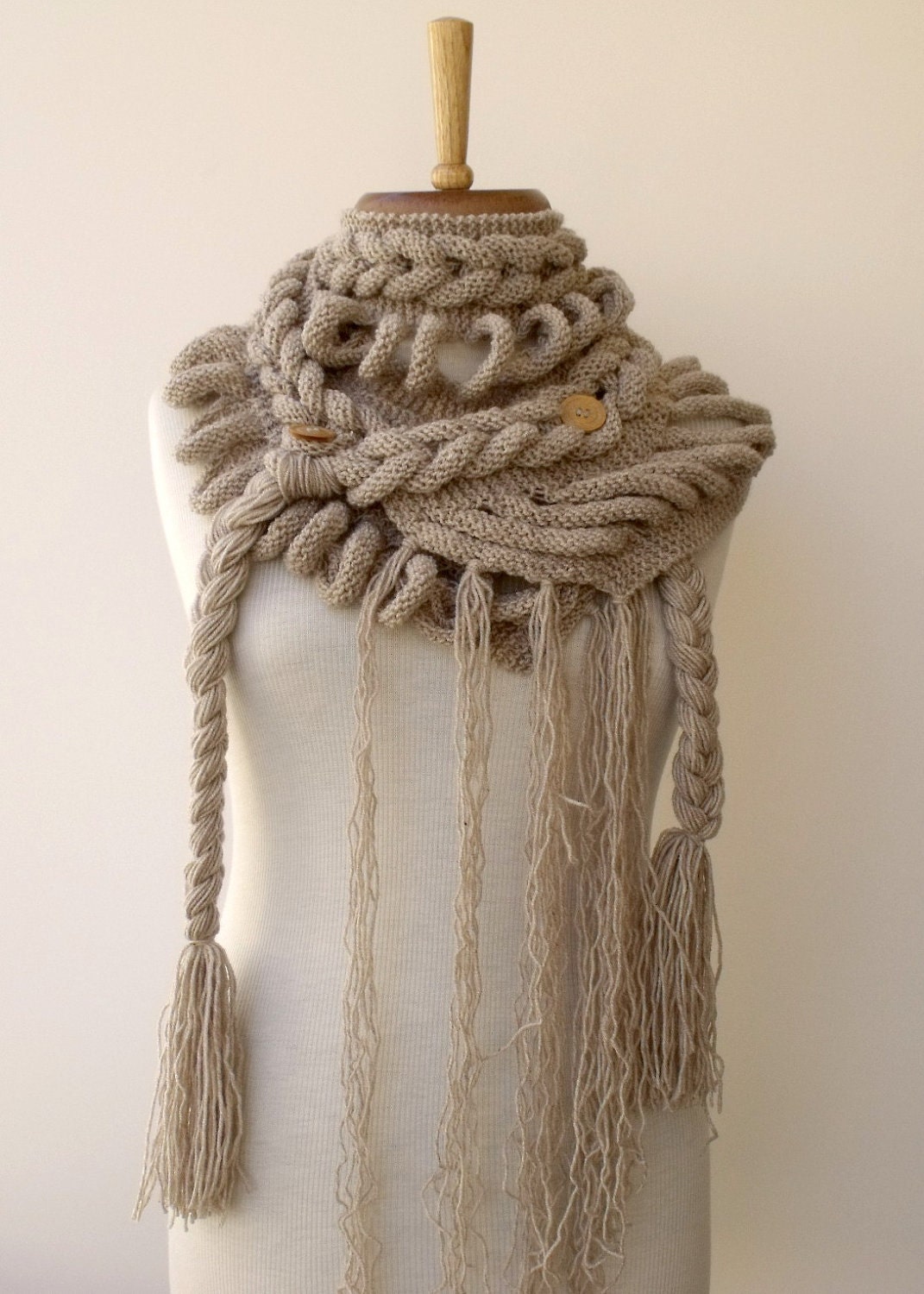 FREE SHIPPING--New Rapunzel Wool Scarf-Milky Brown-Fall Fashion