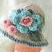 Hand Knitted Baby Hat - Brimmed  Baby Hat - Knitted All Weather Baby Hat-Knitted Children Clothing-Baby Girl Clothing - BONNIE BLUE