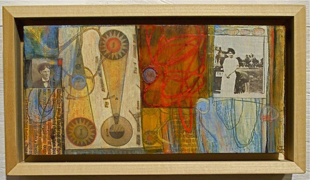 Valentine's Day Mixed-Media Piece on SALE: Eclipse (When Love Lets Down Her Nets)