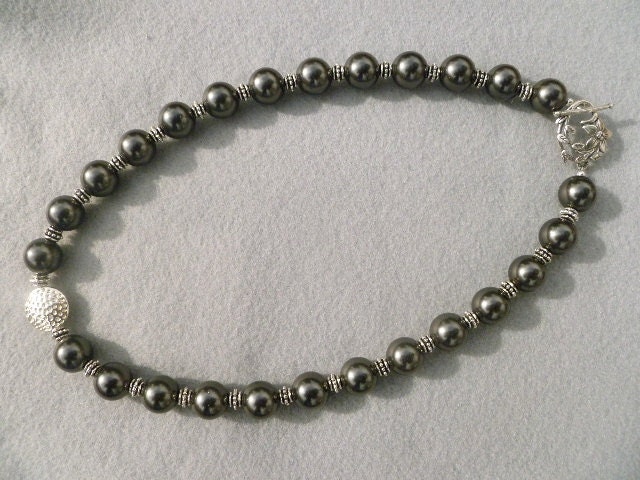 An Evening Affair - Dark Grey Pearl Necklace