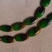 Bead Strands - Electroplated Glass Emerald Green and Copper Bi-color