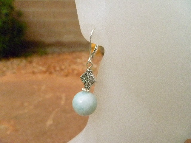 Natural Aquamarine with Sterling Silver Accents Necklace Set - Serenity