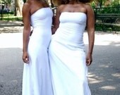 hand dyed strapless cotton dress