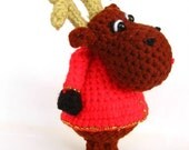 Amigurumi Rudolph the Reindeer Crochet Pattern PDF DIY handmade children's homemade christmas gift decoration softie plush toy tutorial