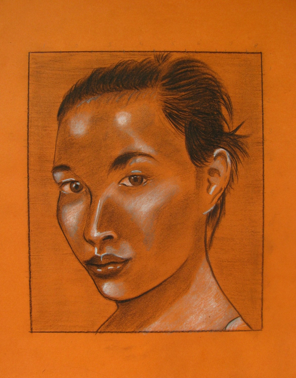Original Charcoal Sketch/Painting - Bold and Beautiful