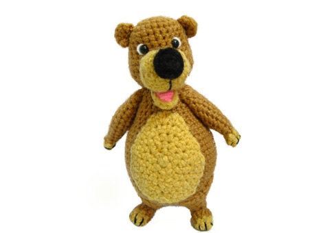 Amigurumi Bear Crochet Pattern PDF Children's Teddy Stuffed Animal homemade gift Plush Toy softie making tutorial