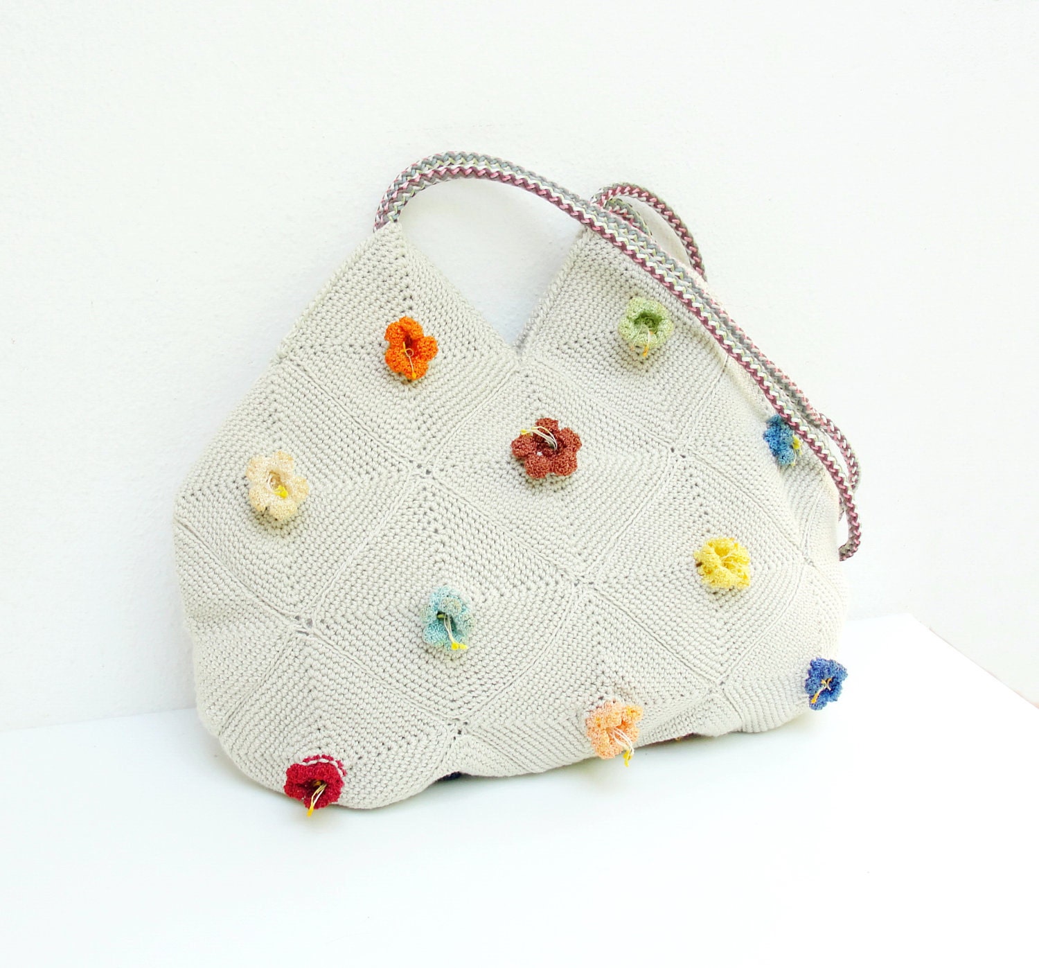 Campanula - Crochetted Bamboo Flower Bag