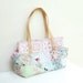 Picnic Pleasure Bag - Vintage Embroidery, Patchwork and Leather