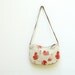 Poppy Love- Floral Cotton Cross Body Shoulder Bag with Leather Strap