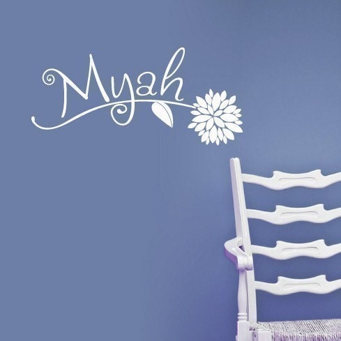 Sophisticated Flower Vinyl Decal 22X6 ORIGINAL Graphics by DecoMOD Walls