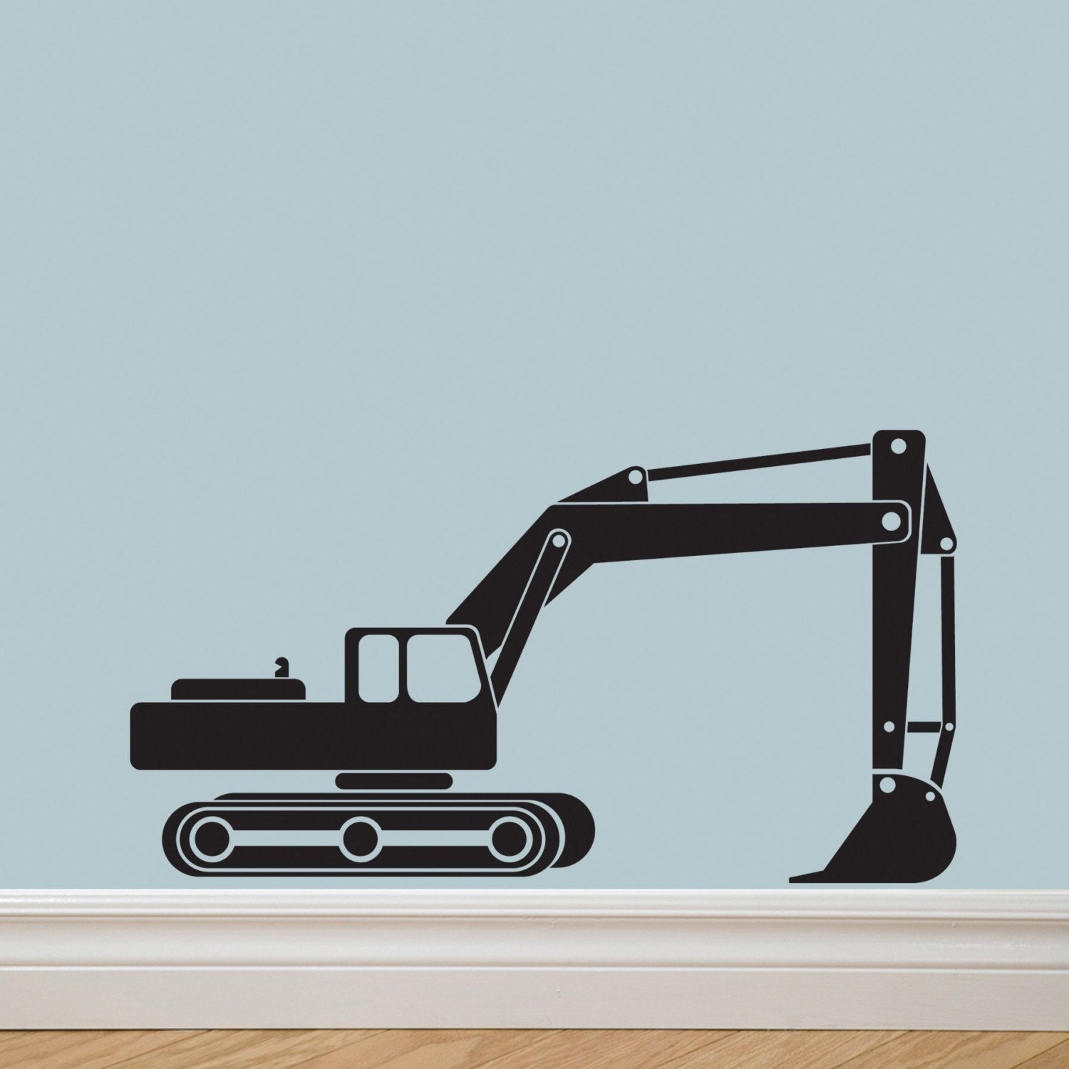 HUGE Excavator Tractor Vinyl Decal Graphic by DECOmod Walls 40X22