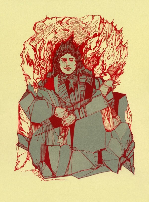 Tale of Dreadful Harriet, Screenprint, Limited Ed, hand-printed
