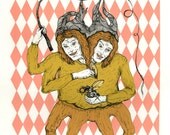 Tale of Cruel Frederick, Screenprint, Limited Ed, hand-printed