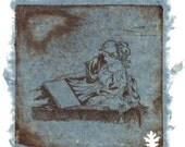 The Written Word Endures - Etching On Recycled Handmade Paper