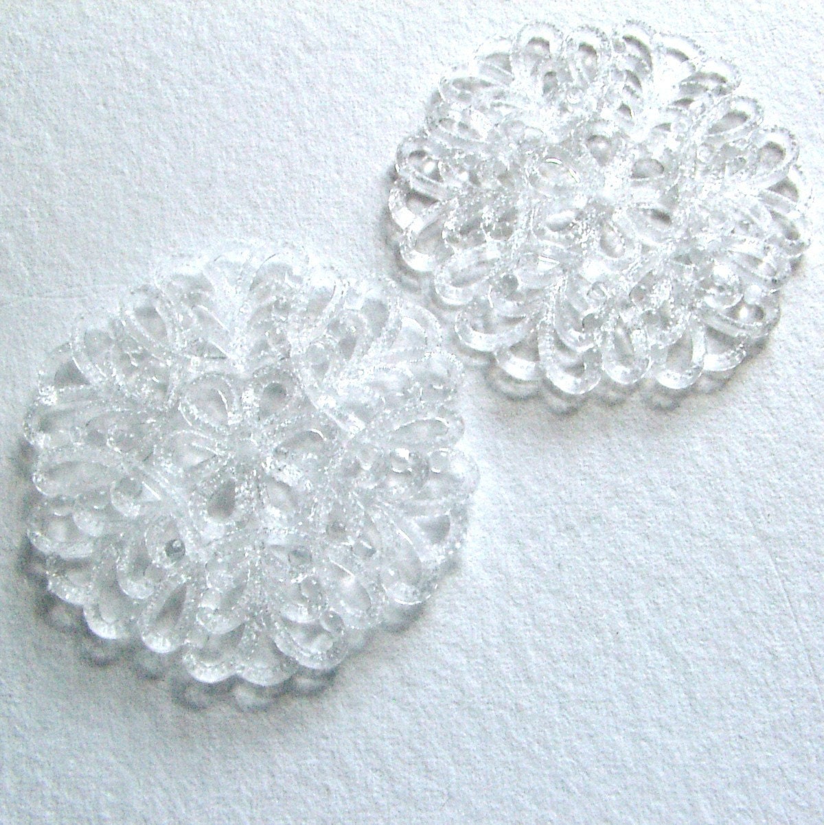 Vintage German Plastic Filigree Components 30mm (4)