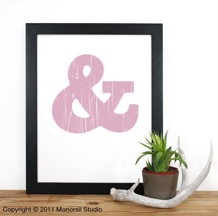 Ampersand Screenprint 12 x 19 in Pick Your Color