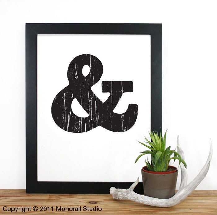 Ampersand Screenprint 12 x 19 in Pick Your Color
