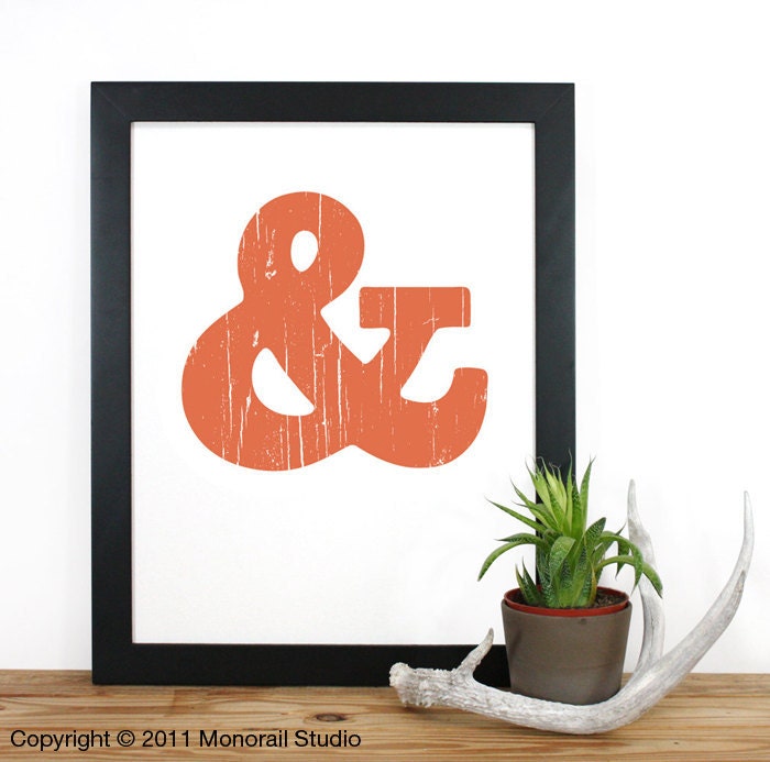 Ampersand Screenprint 12 x 19 in Pick Your Color