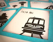 San Fransisco Wedding Table Number Cards Tiffany Robins Egg Blue Sign Landmarks Bridal Signage