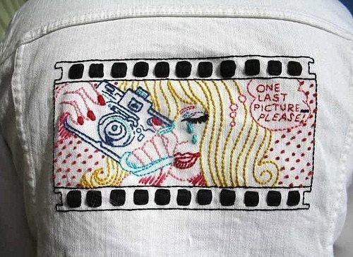 Smile for the Camera Iron on Hand Embroidery Pattern (original design)