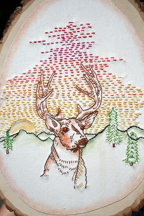Woodland Creatures Iron on Hand Embroidery Pattern (original design)