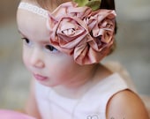 Flower Girl Headband, Headband, Pink Flower Headband, MANY Colors to choose from Pink, Blue, Orange, Purple, Green, Turquoise, Yellow