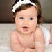 Baby Headband, Beige Headband, Cream Ivory Headband, Baptism Headband, Christening Headband