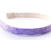 Paisley Headband -  Lavender - Half inch wide